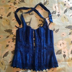 Blue Frederick’s of Hollywood Corset